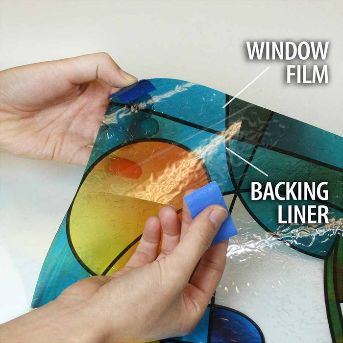 BDF 3DV Window Film Dove Stained Glass