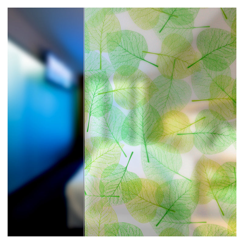BDF 4GLVW Decorative Window Film Green Leaves on White